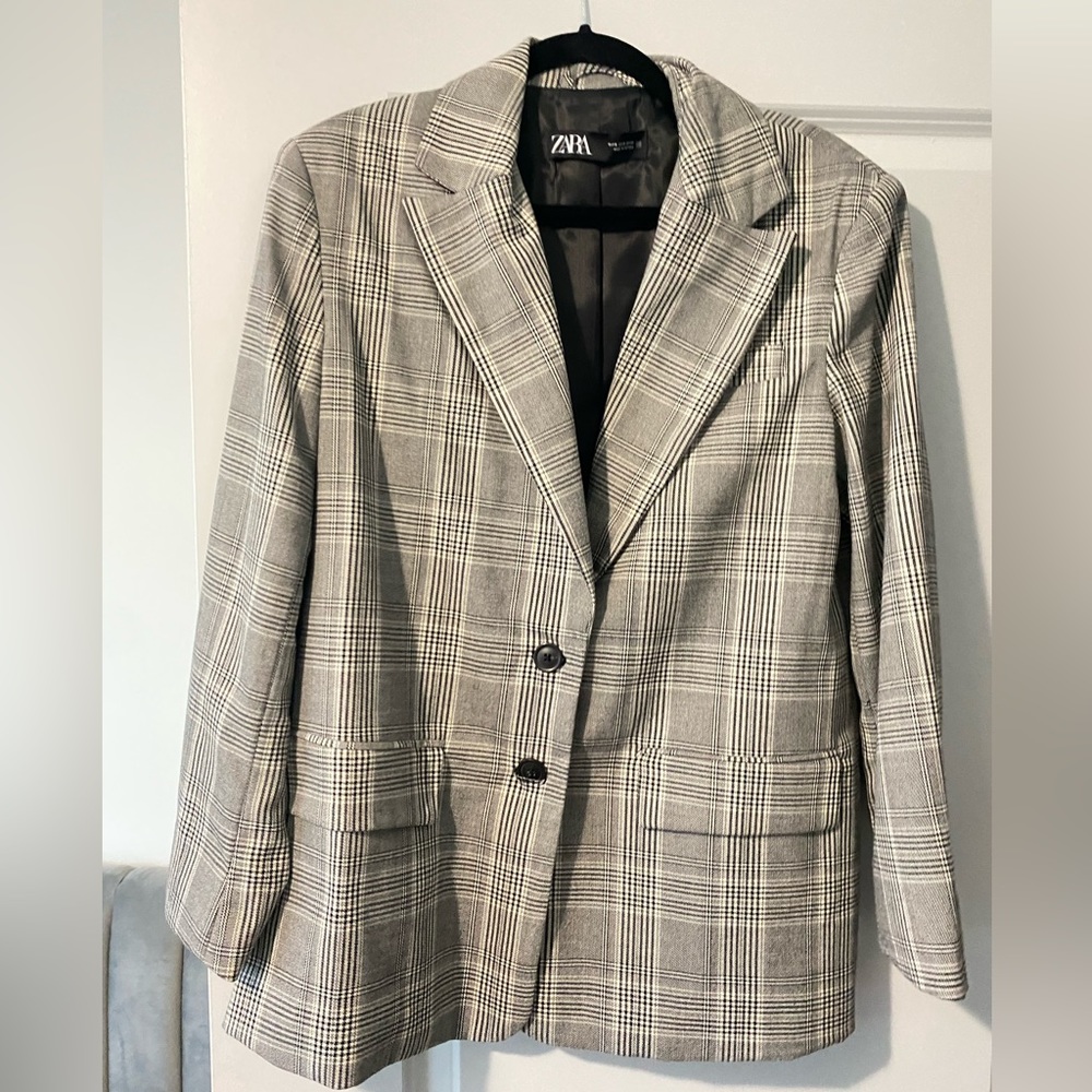 Zara grey striped blazer
